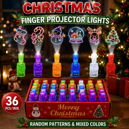Christmas  Finger Projector Rings – LED Party Favors for Kids