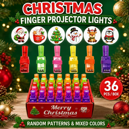 Christmas  Finger Projector Rings – LED Party Favors for Kids