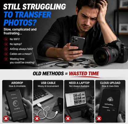 💥Limited-time 50% discount🔌 3-in-1 SD Card Reader for Phone & USB-C – Fast Photo & Video Transfer Adapter