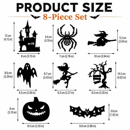 🎃 Halloween LED Spooky Wall Decorations - Glowing Peel & Stick Lights for Window, Door, Porch, Garage & Party