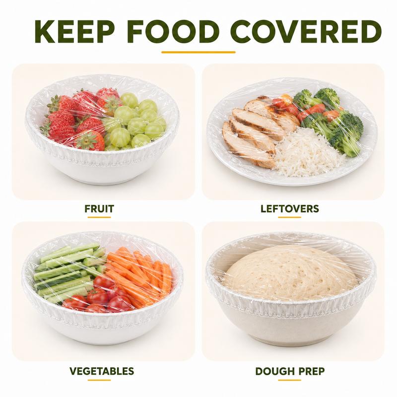 🍽️Home Kitchen & Dining Food Cover, Easy Stretch Fresh-Keeping Protector For Bowls & Plates
