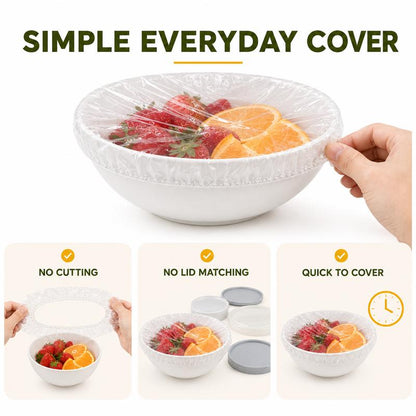 🍽️Home Kitchen & Dining Food Cover, Easy Stretch Fresh-Keeping Protector For Bowls & Plates