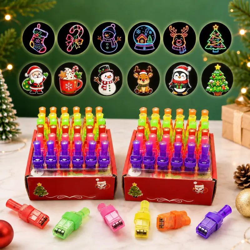 Christmas  Finger Projector Rings – LED Party Favors for Kids