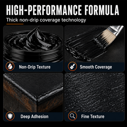Metal Rust Protection Black Repair Paste – Restores rusty gates, railings & tools. Forms protective coating – no need to replace! 🛡️✨